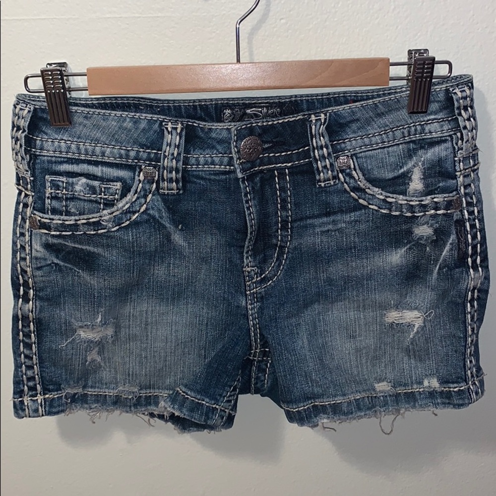 Silver Jean Shorts - Aiko
